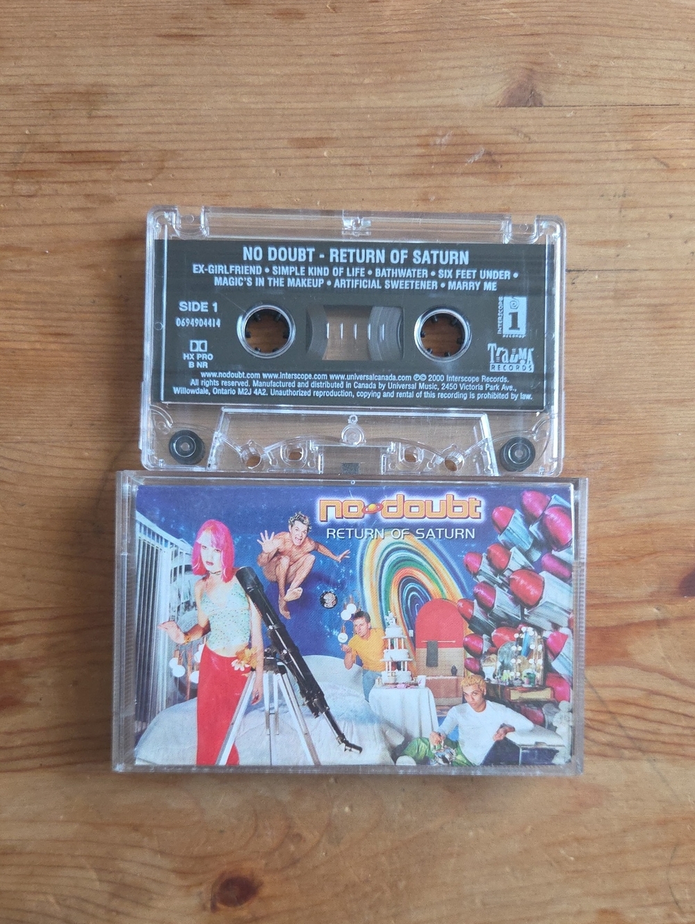 Interscope No Doubt Return of Saturn Cassette Tape Tested Lyric Book OS
